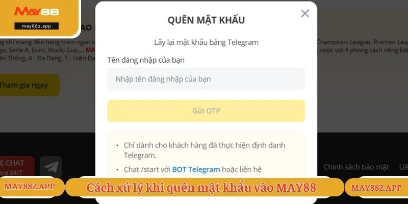 Đăng Nhập MAY88 - Quy Trình Truy Cập Nhanh Và An Toàn 3 Cách xử lý khi quên mật khẩu vào hệ thống MAY88